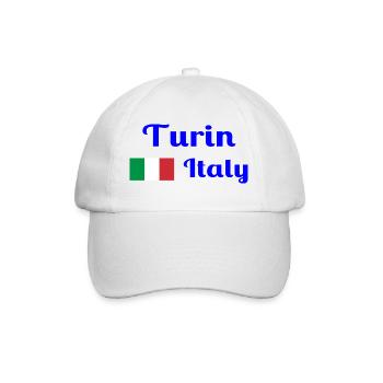 Turin, Italy - Stylish prints - Baseball Cap - white/white - Front