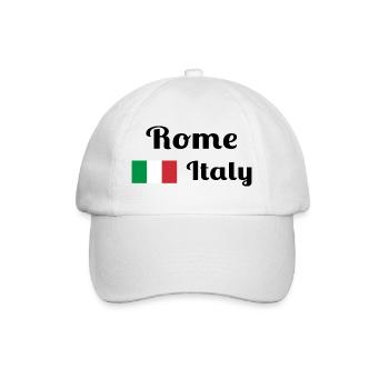 Rome, Italie - Imprimés élégants - Casquette classique - blanc/blanc - Devant