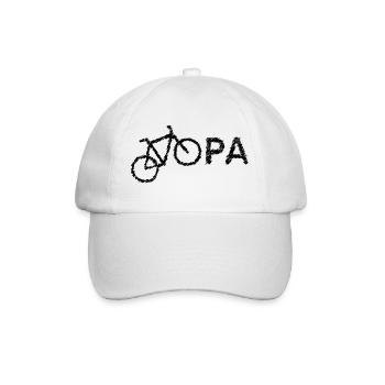bester Opa Fahrrad Mountainbike Radeln Kritzeln - Baseballkappe - Weiß/Weiß - Vorne