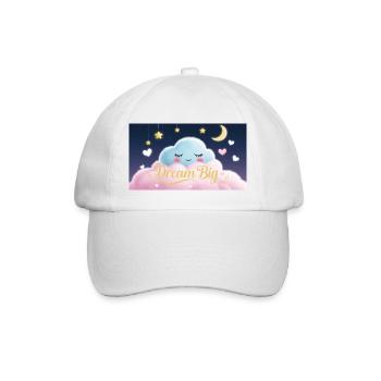 Dream Big - Baseballkappe - Weiß/Weiß - Vorne