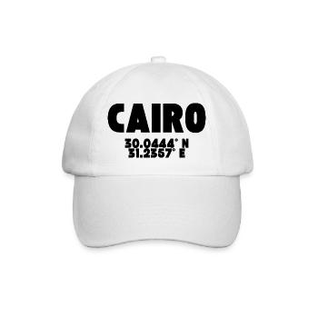 Le Caire - Design avec coordonnées - Casquette classique - blanc/blanc - Devant