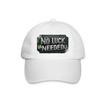 no luck needed - St.Patrick´s Day - Baseballkappe - Weiß/Weiß - Vorne