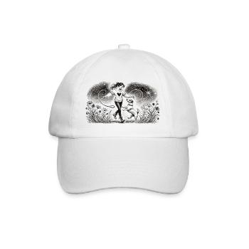 Magical connection between man and dog - Baseball Cap - white/white - Front