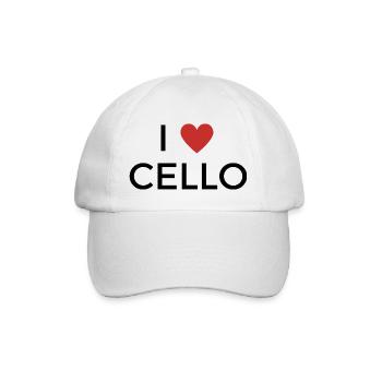 Ich liebe Cello - J’adore le violoncelle - Casquette classique - blanc/blanc - Devant
