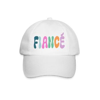 Fiance Pastel Lettering - Baseball Cap - white/white - Front