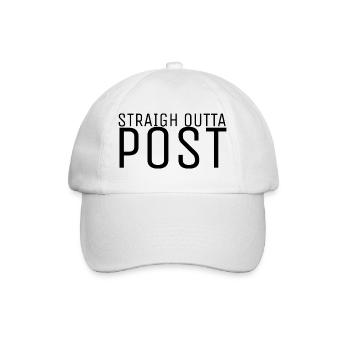 Straight outta Post - Baseball Cap - white/white - Front