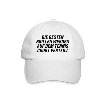 Tennis Brille - Baseballkappe - Weiß/Weiß - Vorne