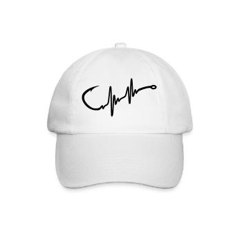 Fishing Hook Heartbeat - Baseball Cap - white/white - Front