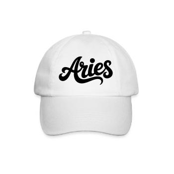 Widder - Sternzeichen Design - Baseballkappe - Weiß/Weiß - Vorne