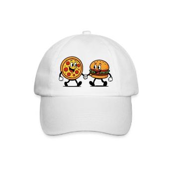 Pizza Burger - Casquette classique - blanc/blanc - Devant