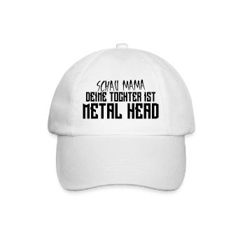 Look mom, your daughter is a metalhead - Baseball Cap - white/white - Front