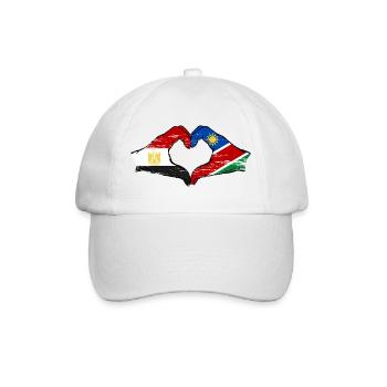 Egypt Namibia Flag Hands Heart Shape Used - Baseball Cap - white/white - Front