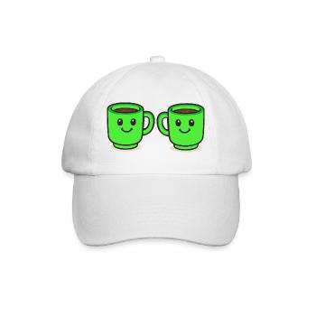 kaffeetasse-kaffee-2 - Baseballkappe - Weiß/Weiß - Vorne