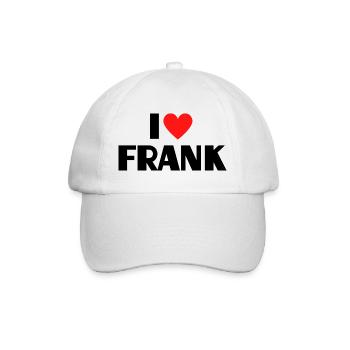I love Frank Red Heart Love Fan Gift - Baseball Cap - white/white - Front