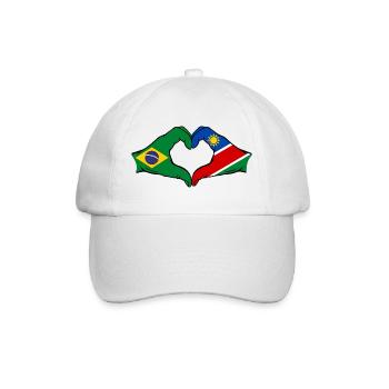 Brésil Palestine Drapeau Mains Coeur Forme - Casquette classique - blanc/blanc - Devant