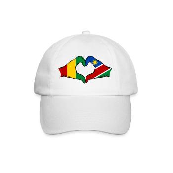 Guiena Namibie drapeau mains forme coeur - Casquette classique - blanc/blanc - Devant
