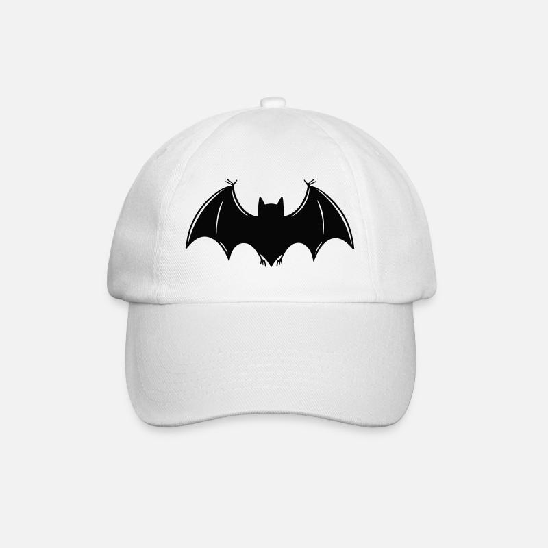 Fledermaus - Baseballkappe - Weiß/Weiß