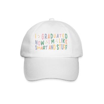 I Graduated Senior Graduation Gift Retro - Baseballkappe - Weiß/Weiß - Vorne