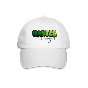 Nantes Graffiti Kunst Design - Baseballkappe - Weiß/Weiß - Vorne