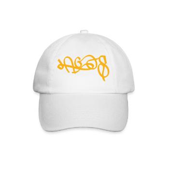 Goldenes Lagos Tag Streetart Souvenir - Baseballkappe - Weiß/Weiß - Vorne