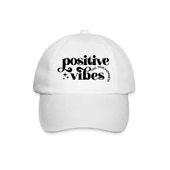 Positive Vibes Fuel Happiness - Baseball Cap - white/white - Front