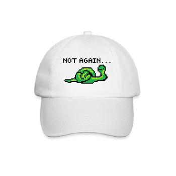 pixelart snake - Baseball Cap - white/white - Front
