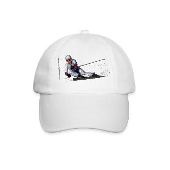Illustration d’action de skieur - Casquette classique - blanc/blanc - Devant