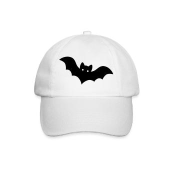 Bat - Baseball Cap - white/white - Front