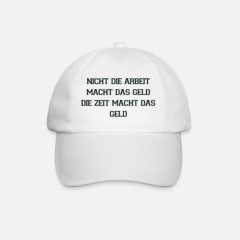 Le temps gagne de l’argent Citation - Casquette classique - blanc/blanc