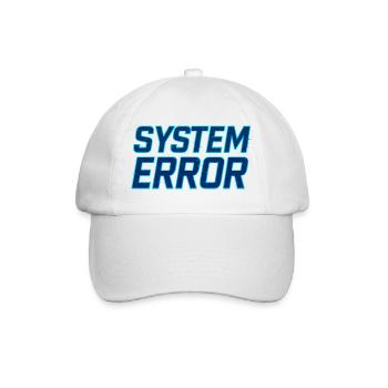 Systemfehler Glitch Design - Baseballkappe - Weiß/Weiß - Vorne