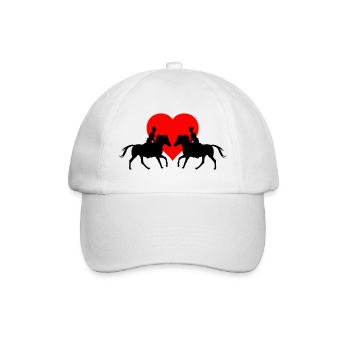 Heart Rider Couples in the Heart - Baseball Cap - white/white - Front