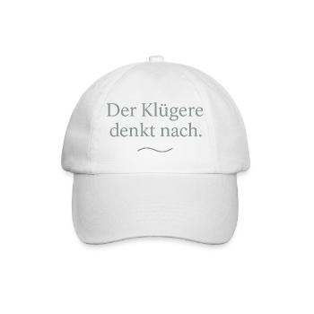 The smarter one thinks - Baseball Cap - white/white - Front