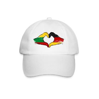 Lituanie Allemagne drapeau mains forme de coeur utilisé - Casquette classique - blanc/blanc - Devant