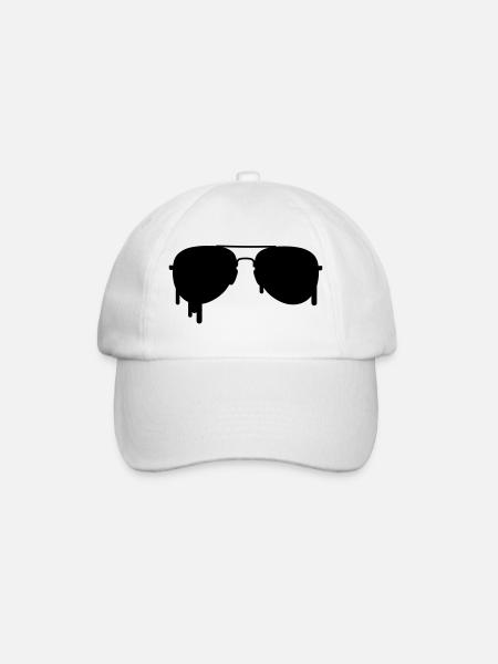 Pilot Brille - Baseballkappe - Weiß/Weiß