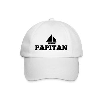 Papitän Vatertag bester Papa Anker - Baseballkappe - Weiß/Weiß - Vorne