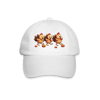 Thanksgiving Truthahn Baby - Baseballkappe - Weiß/Weiß - Vorne