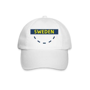 Sweden Circle Emblem - Baseball Cap - white/white - Front
