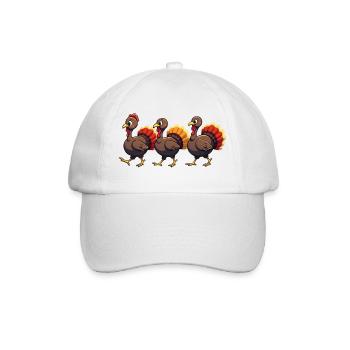 Thanksgiving Truthahn Baby - Baseballkappe - Weiß/Weiß - Vorne