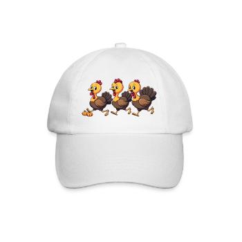 Thanksgiving Truthahn Baby - Baseballkappe - Weiß/Weiß - Vorne