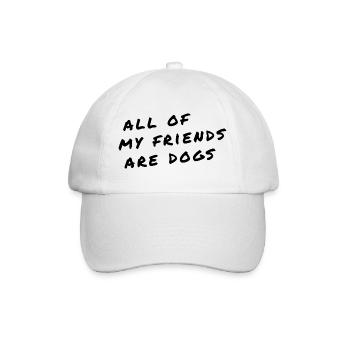 Tous mes amis sont des chiens Chemise für Hundeliebhabe - Casquette classique - blanc/blanc - Devant