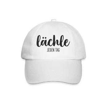 lächle JEDEN TAG - Baseballkappe - Weiß/Weiß - Vorne