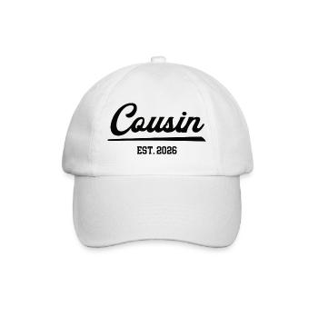Cousin 2026 Cousins Baby Pregnancy Announce - Baseball Cap - white/white - Front