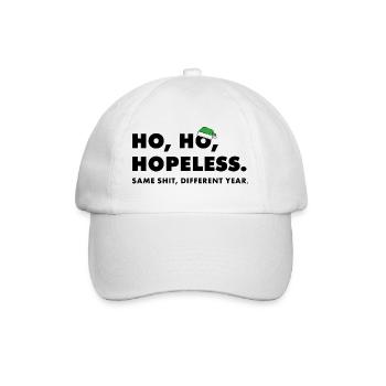 Déclaration anti-Noël : humour de Noël laid - Casquette classique - blanc/blanc - Devant