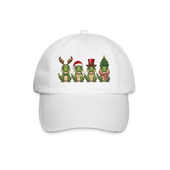 Lumières de Noël du Père Noël T-Rex - Casquette classique - blanc/blanc - Devant