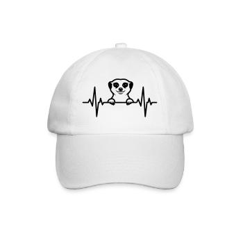 Illustration du battement de cœur de Suricate - Casquette classique - blanc/blanc - Devant