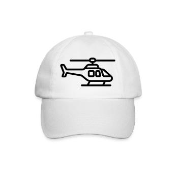 Hubschrauber - Baseballkappe - Weiß/Weiß - Vorne