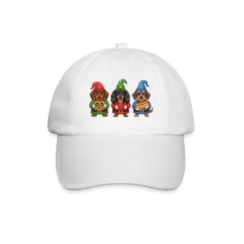 Teckel Joyeux Noël Cadeau de Noël cool - Casquette classique - blanc/blanc - Devant