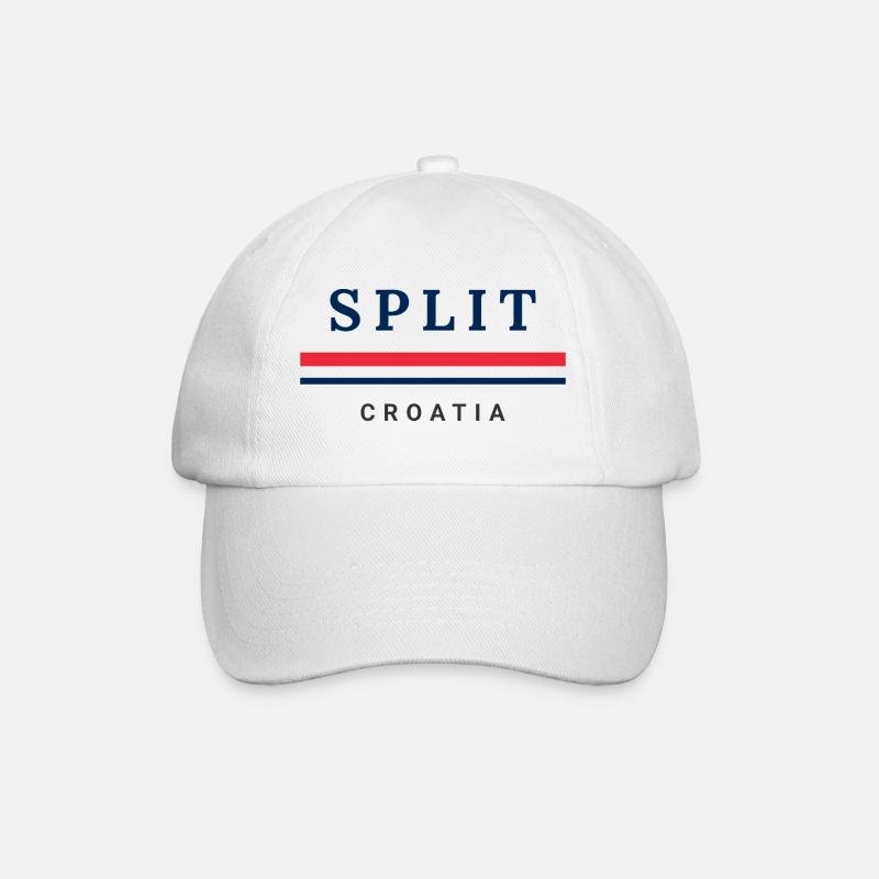 Split City Croatia - Baseball Cap - white/white