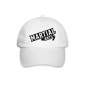 Martial Arts with Fist and Foot Icon - Baseball Cap - white/white - Front