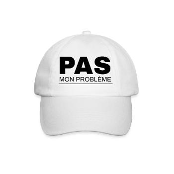 Pas mon problème  - Casquette classique - blanc/blanc - Devant